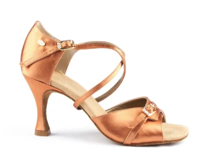 PD636 Dark Tan Satin - Heel 50