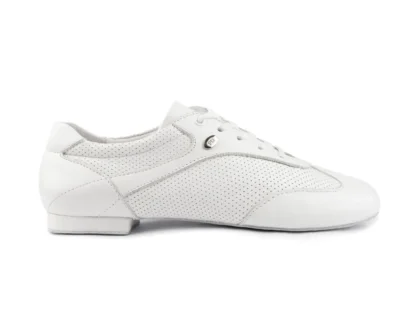 PD010 FASHION White Leather - Suede Sole