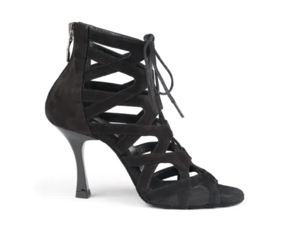 PD804 NET Black Nubuck Leather - Heel 70