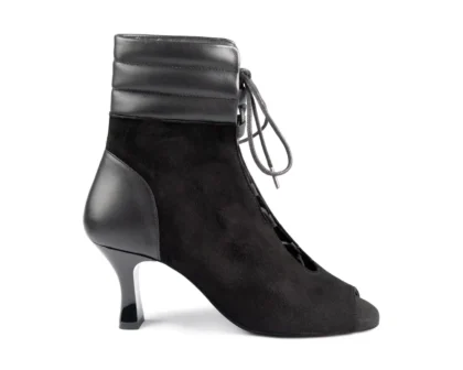 PD TATIANA Black Nubuck/Leather - Heel 60