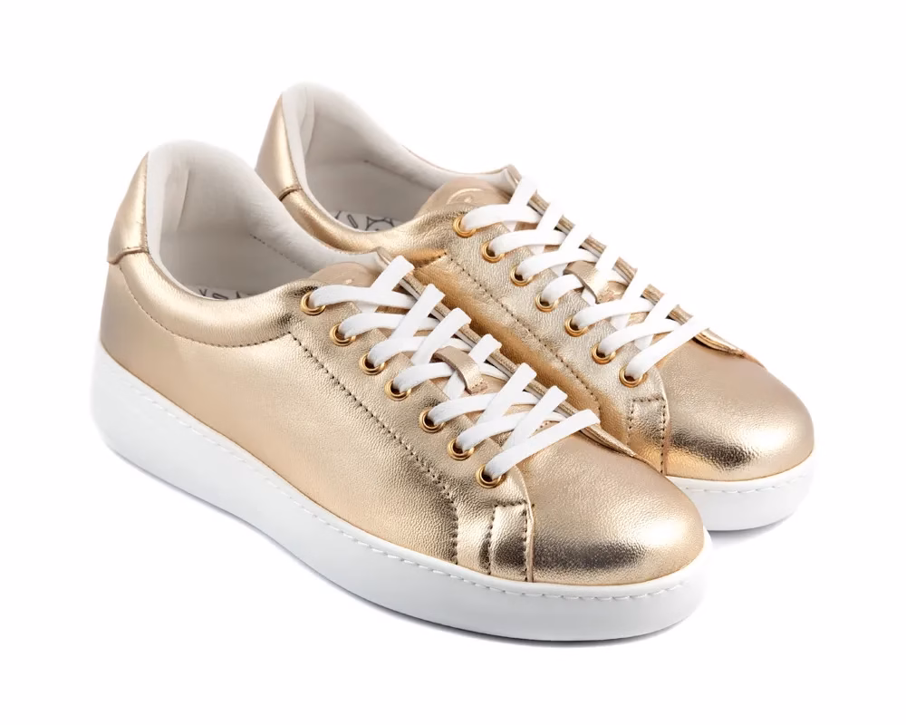PD GR DUBAI Gold Leather/ White Sole