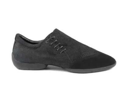 PD031 NUB/BEVERLY Black Nubuck/Beverly - Sneaker Sole