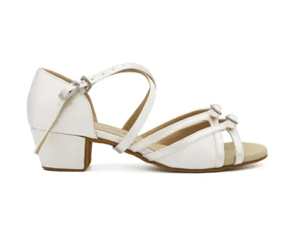 PD MOV LUNA White Satin - Heel 35