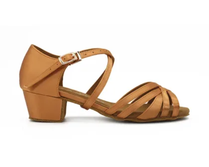 PD MOV MIA Dark Tan Satin - Heel 35